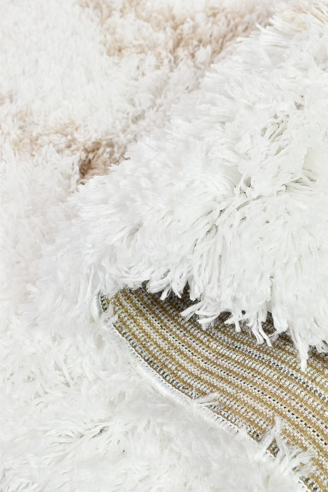 Cobi Soft Beige and White Machine-Made Rug 8745A for Modern Homes