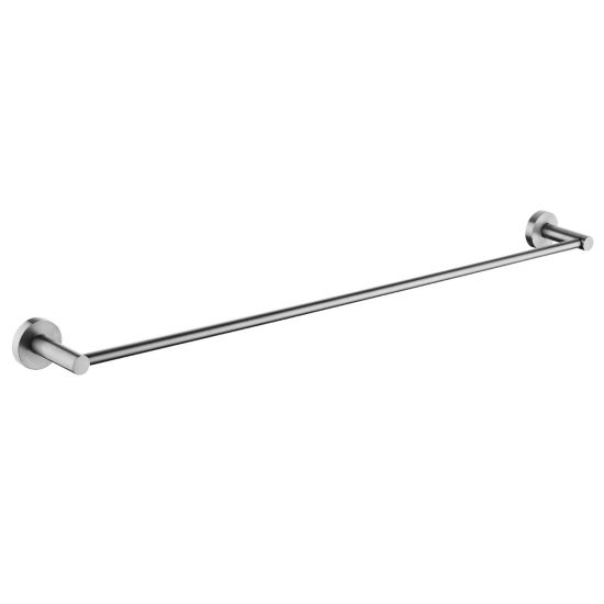 Pentro Single Brushed Nickel Towel Rail - Cut-to-Size & Stylish