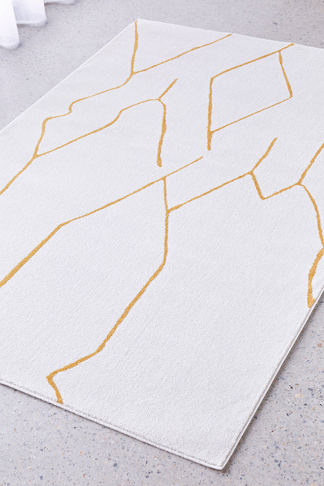 Turkish Power - Loomed Paradise Ivy Gold Rug with 10mm Polypropylene Pile