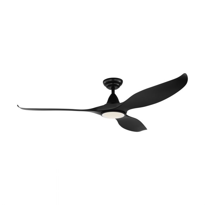 UV-Resistant Black-Matt NOOSA Ceiling Fan with Light