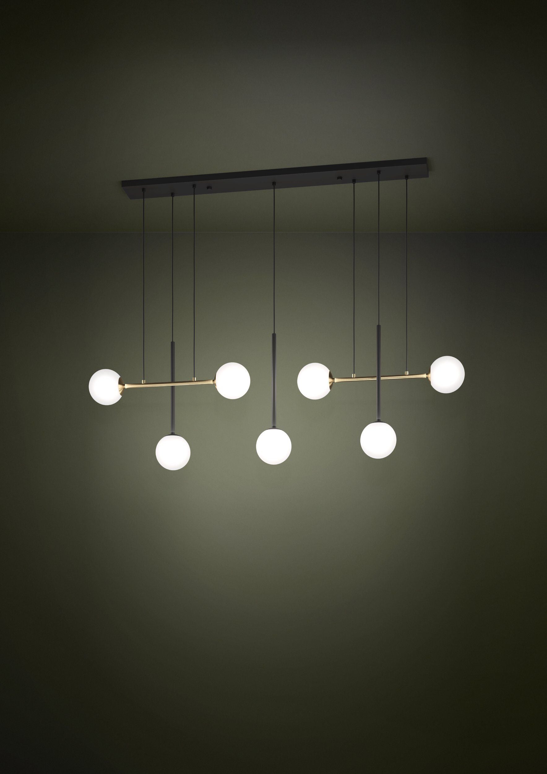 Exclusive Offer! PAZ 7x40W Brushed Brass Pendant Light for Modern Interiors