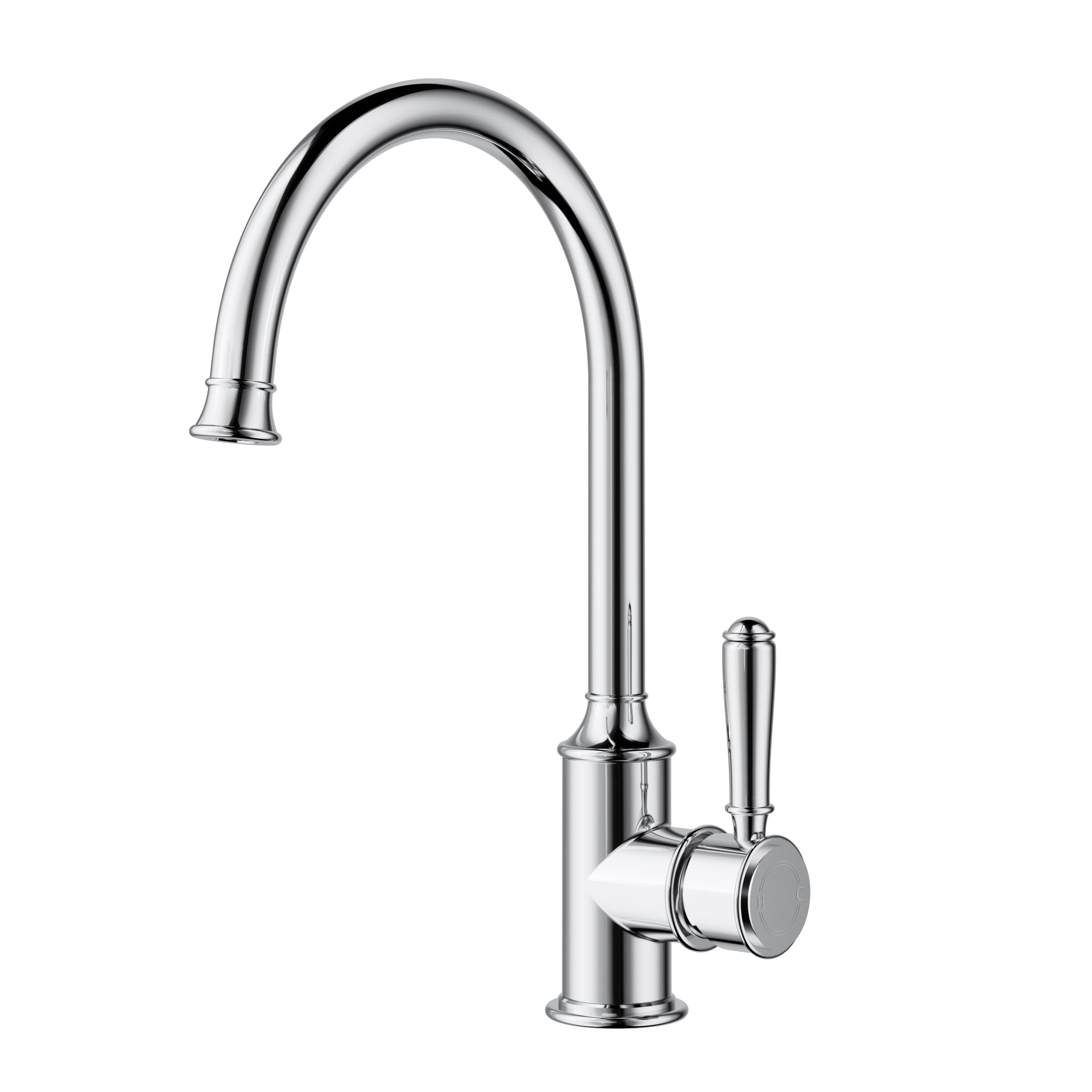 Classic Chrome Gooseneck Sink Mixer with Durable Construction