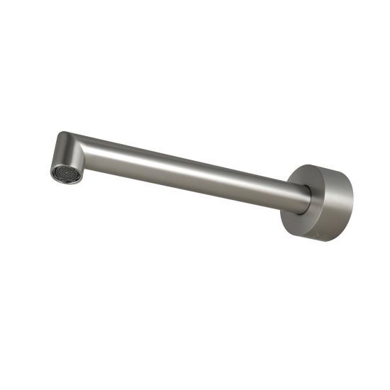 Brushed Nickel Wall-Mounted CADDENCE Bathtub and Basin Spout for Modern Bathrooms