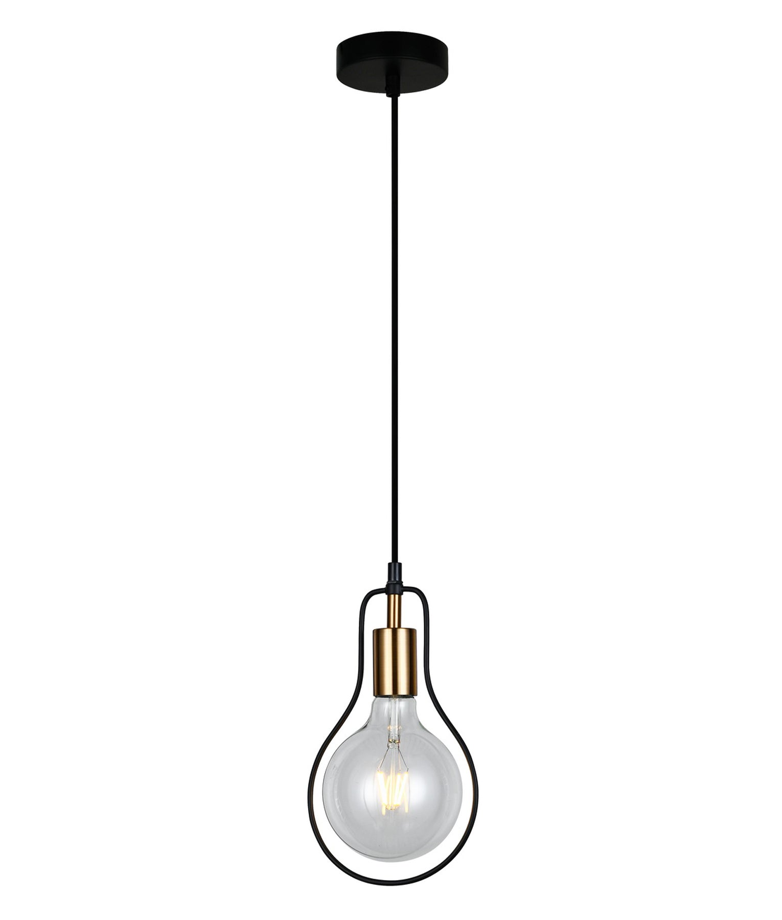 Hot Sale: Interior Black Iron Wire Pear-Shaped Single Pendant Light