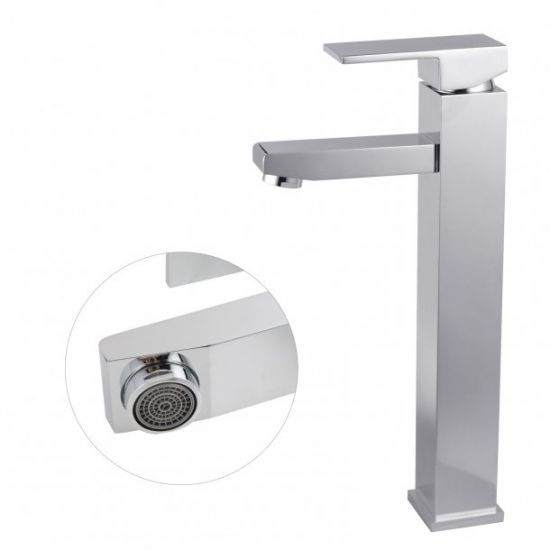 Cavallo Tall Chrome Square Basin Mixer - Modern & Reliable