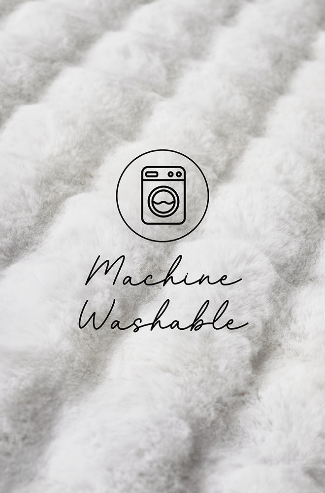 Machine Washable Bubble White Rug - A Tactile and Practical Luxury