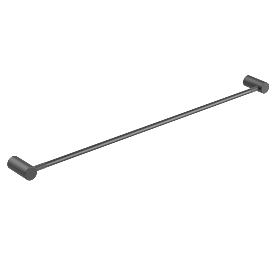 Hot Deal! CADDENCE 800mm Brushed Gun Metal Grey Single Towel Rail