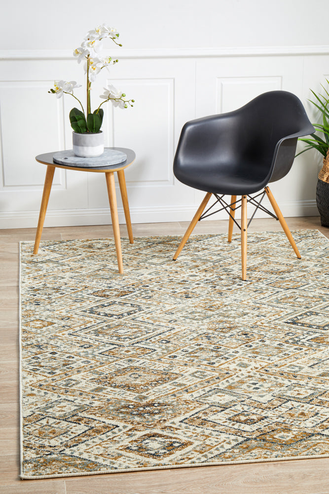 Elegant Oxford Tribe Bone Rug with 11mm Soft Pile and Classic Design