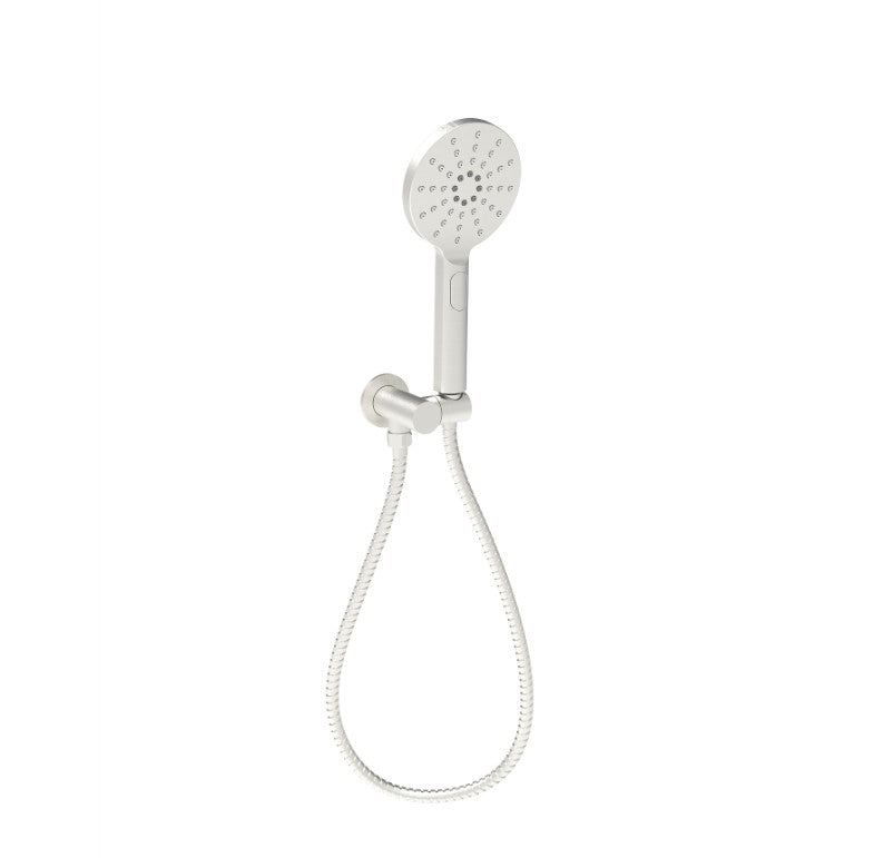 Hot Sale! Brushed Nickel Cora Wall - Mounted Round Hand Shower with Outlet Bracket