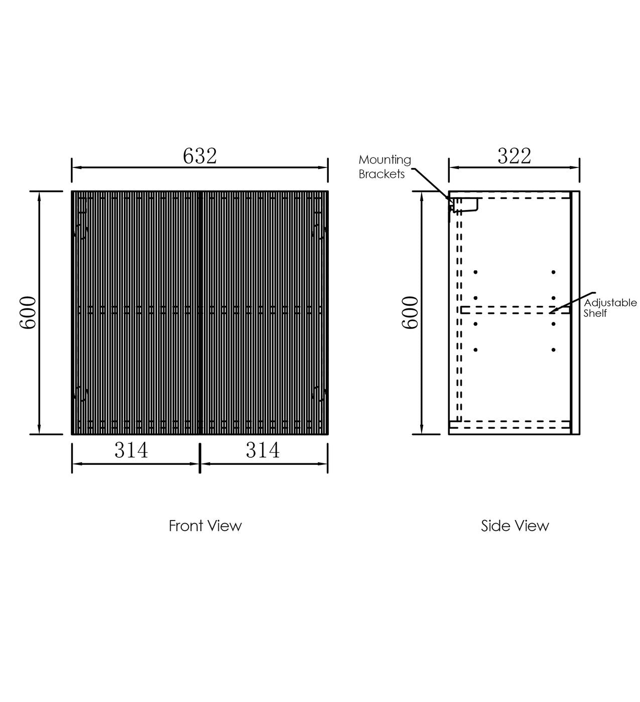 Special Offer! BURLEIGH 1305x600x2100mm White Laundry Cabinet Set with Stone Top (Style A)