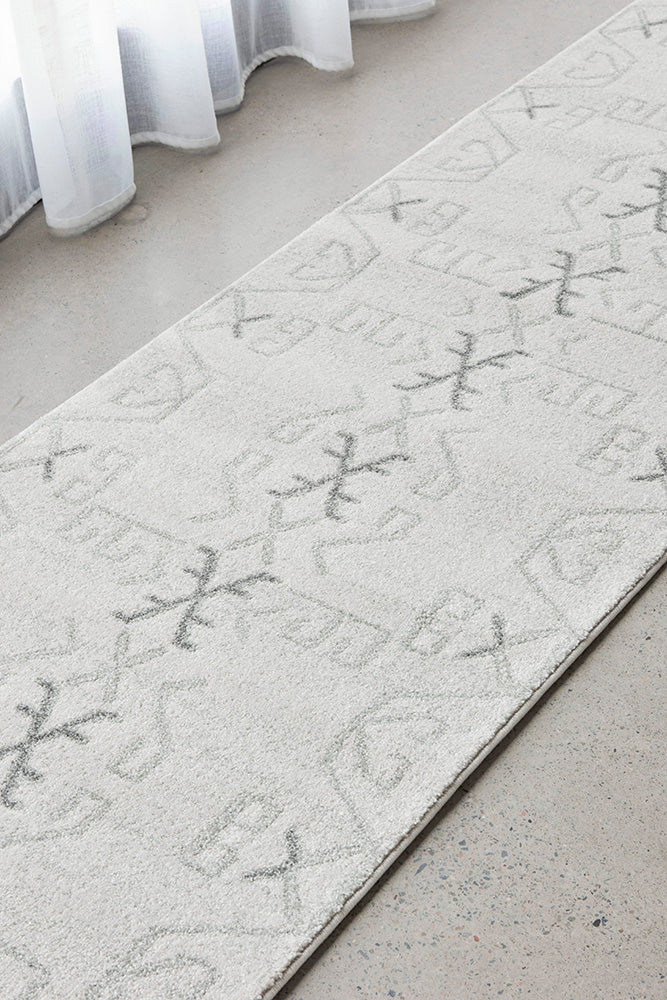 Discount! Turkish Power Loomed Paradise Cala Grey Runner Rug for Modern Spaces