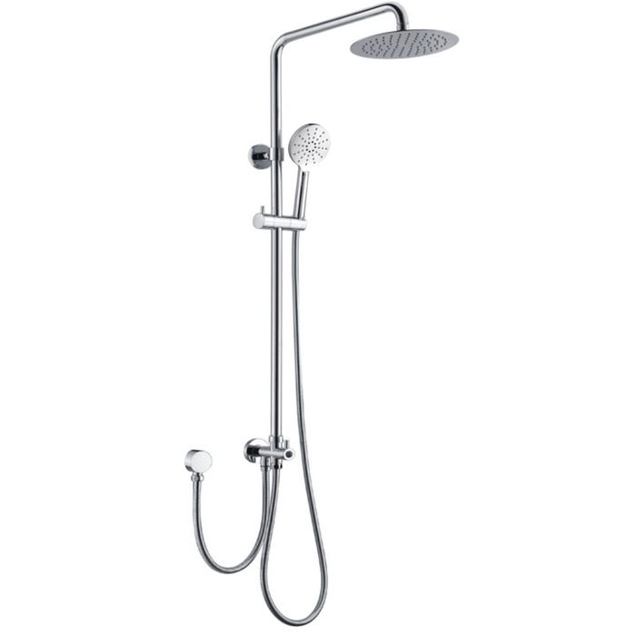 Hot Deal: PAVIA 200mm Chrome Twin Shower on Rail with Bottom Inlet