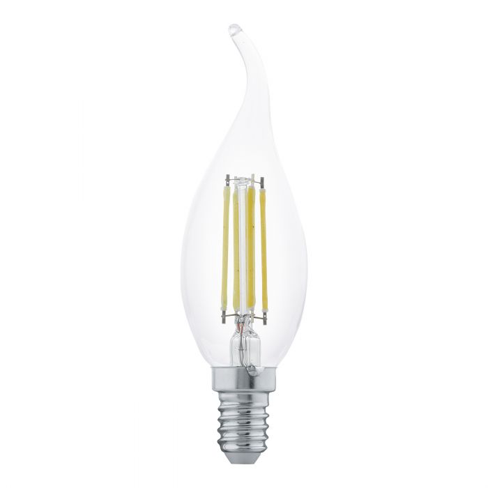 6PCS 4W E14 2700K Non-Dimmable LED Filament Bulbs - Clear
