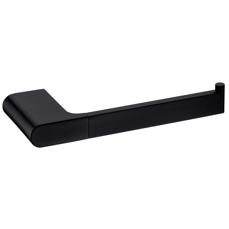 Matte Black Cora Toilet Roll Holder Made of Brass and Zinc Alloy