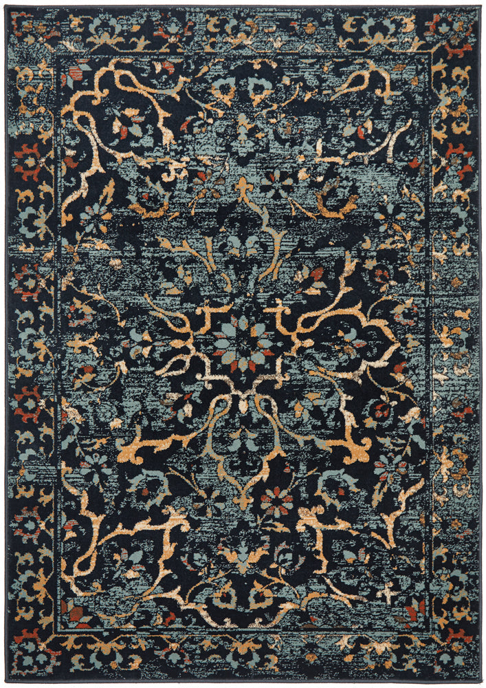 Exclusive Oxford Navy Stem Rug - Traditional Design for Any Space
