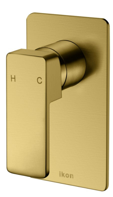 Brushed Gold Ceram Wall - Mounted Mixer with Kerox Cartridge