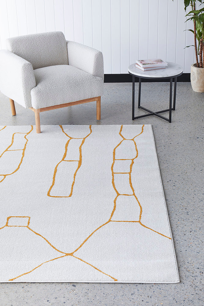Turkish Power - Loomed Paradise Amy Gold Rug with 10mm Pile