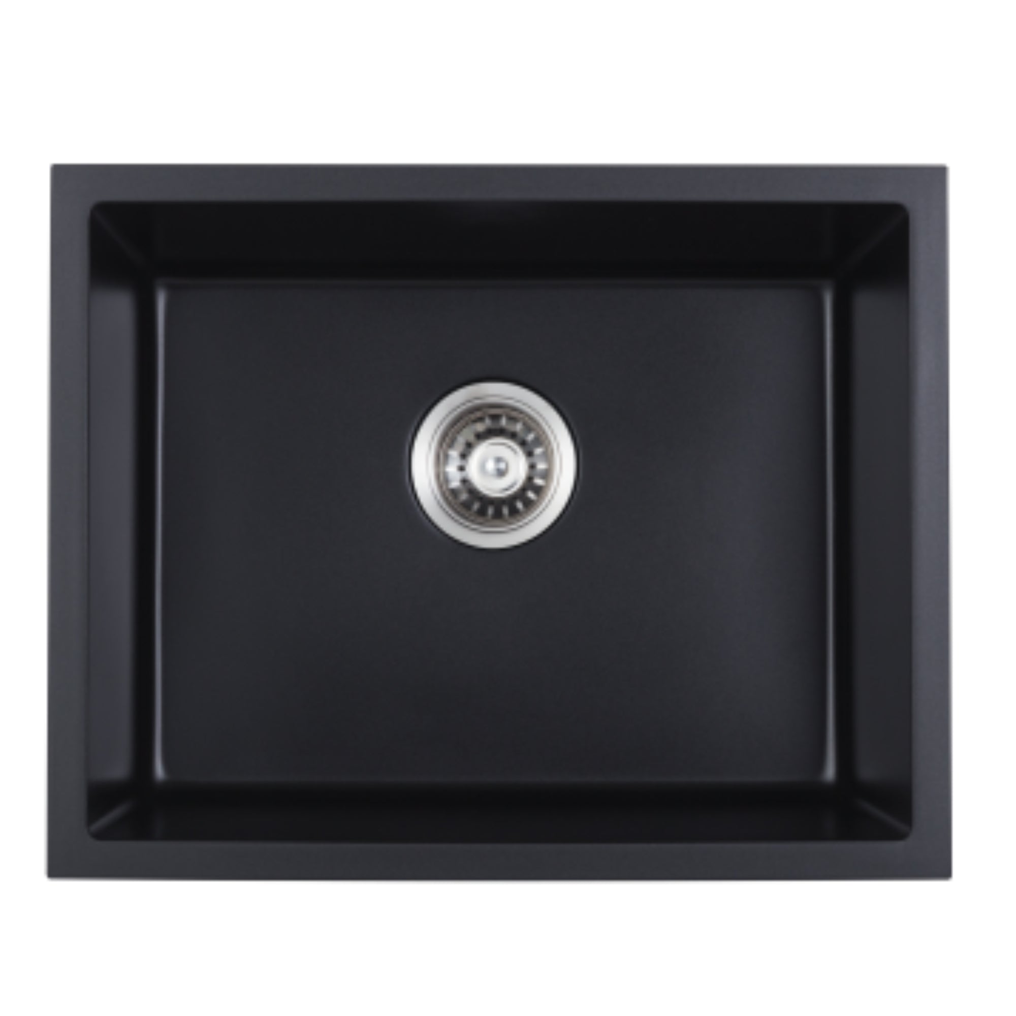 Hot Deal: Matte Black Cora Single Bowl Undermount Granite Sink (560 x 445 x 210mm)