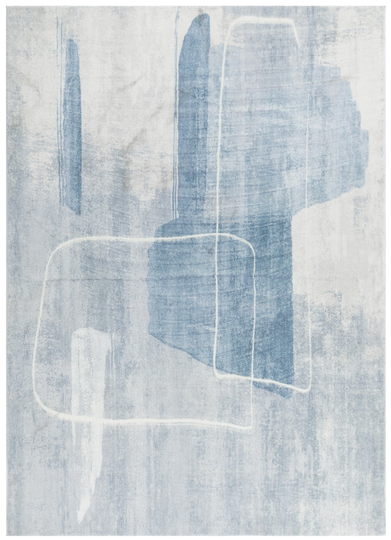 Blue Cloud Abstract Rug - Perfect for Modern Living
