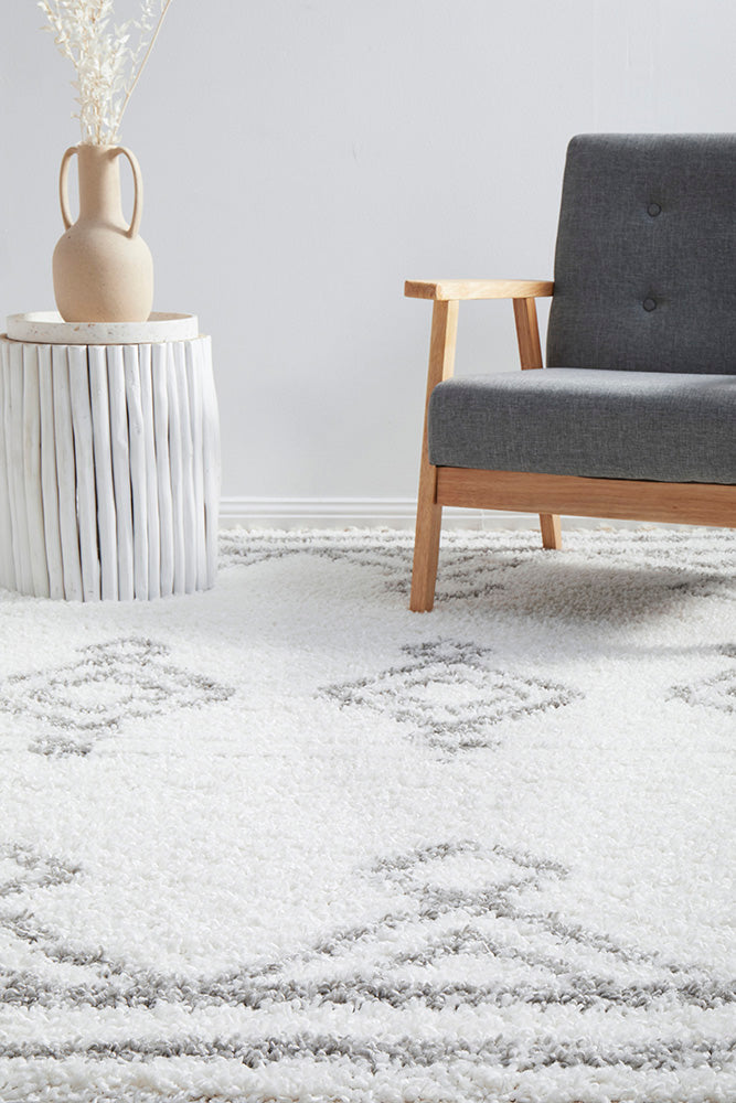 Exclusive Casablanca Temara White Rug - Ideal for High Traffic Areas