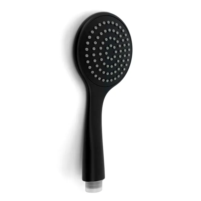 Hot Deal! PAVIA Matte Black Shower Rail Set with Round Handheld Shower