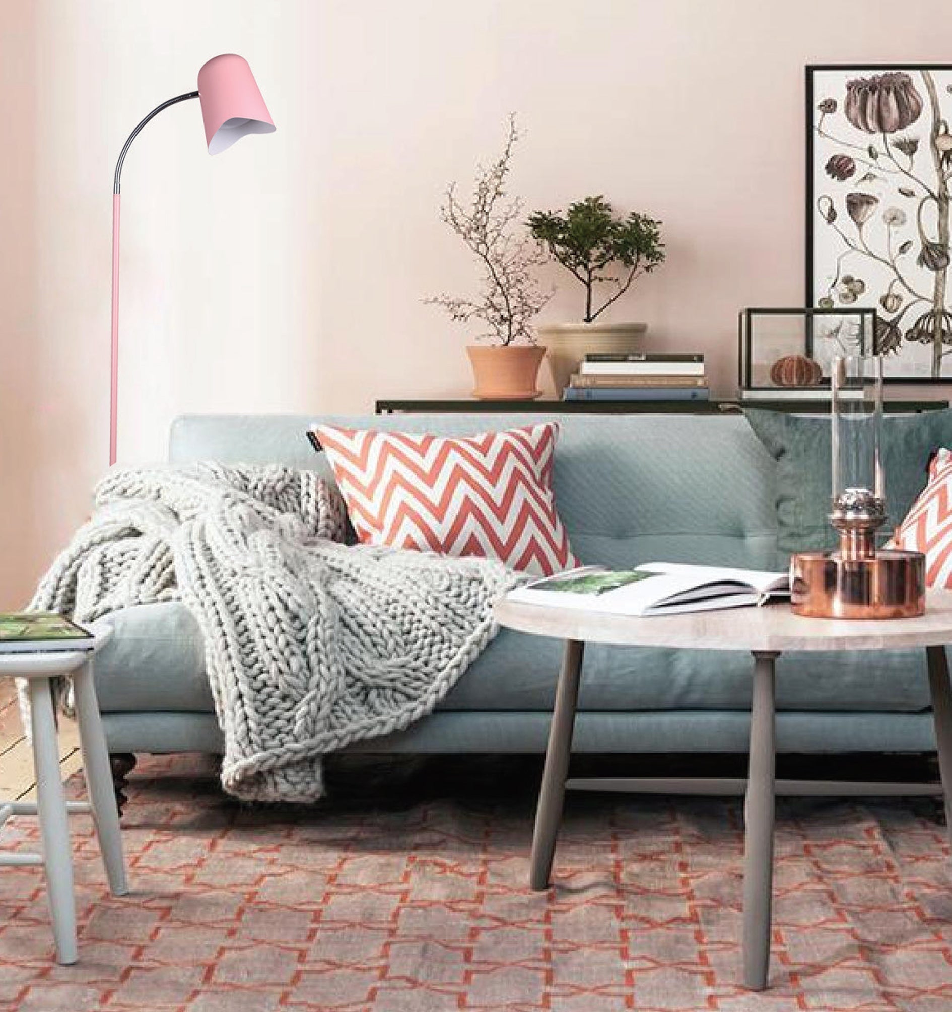 Scandinavian PASTEL Iron Slim Floor Lamp - Great Deal