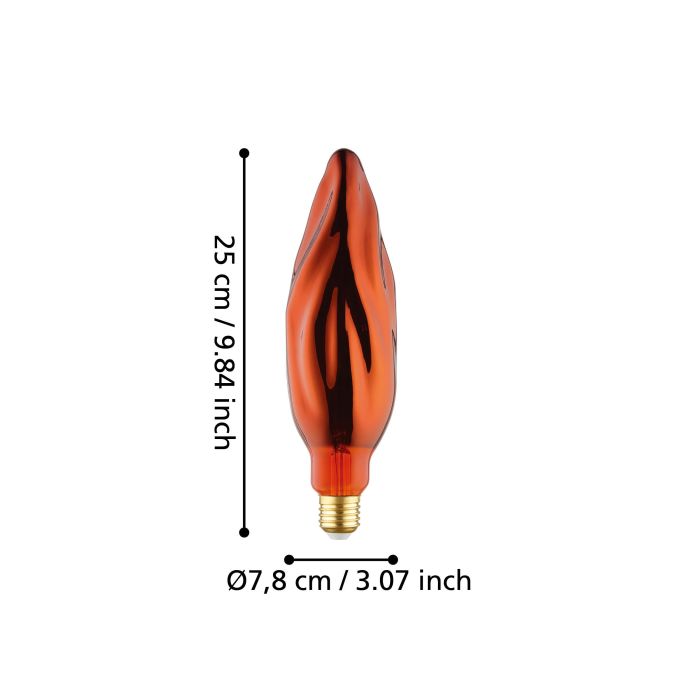 4W Dimmable LED Filament Bulb E27 Candle Shape
