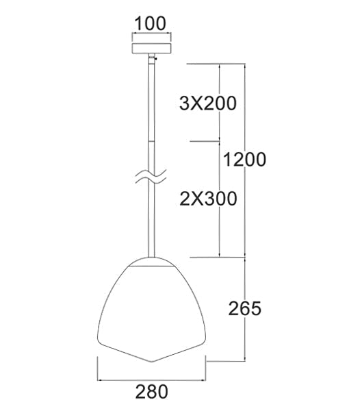 Exclusive Offer! CIOTOLA Interior Frosted Glass Medium Tipped Dome Pendant Lights
