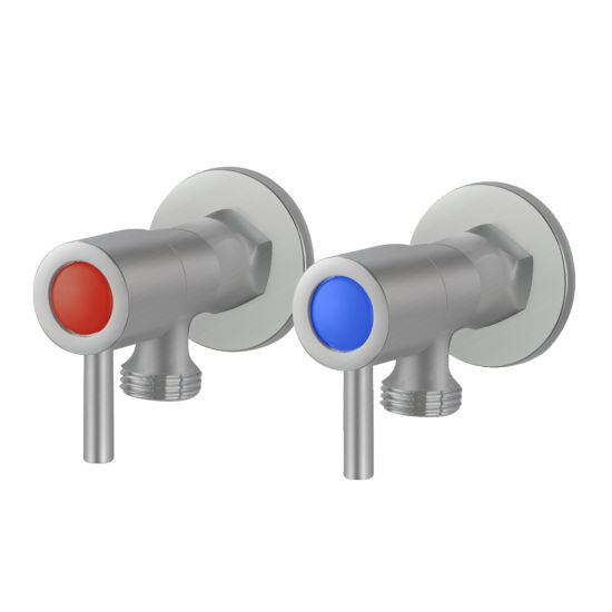 Hot Deal! Pentro Round Brass Washing Machine Taps Set in Brushed Nickel