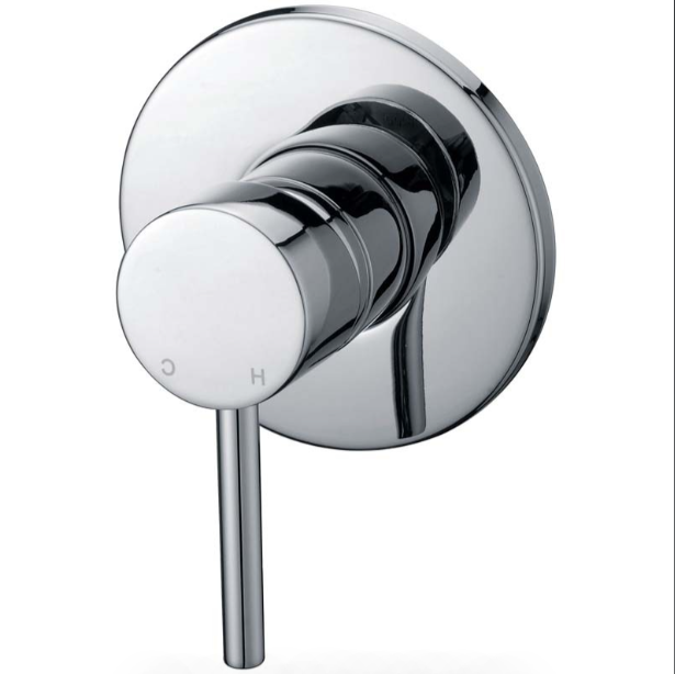 Hot Deal! Chrome Otus Round Wall Mixer with Pin Handle