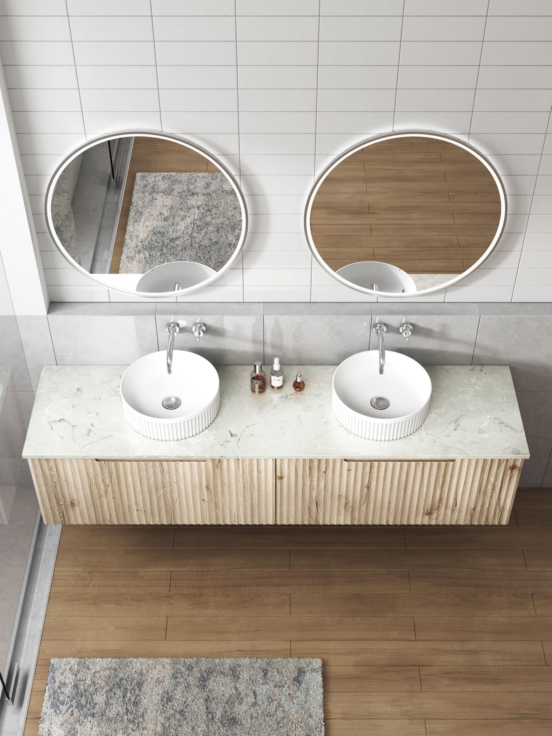 Exclusive CALDER Wall - Hung Vanity in Natural Oak (All Sizes)