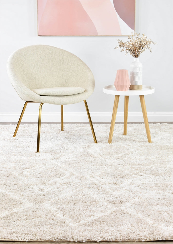 Hot! Cream Beige Palermo Shaggy Rug 0B482A