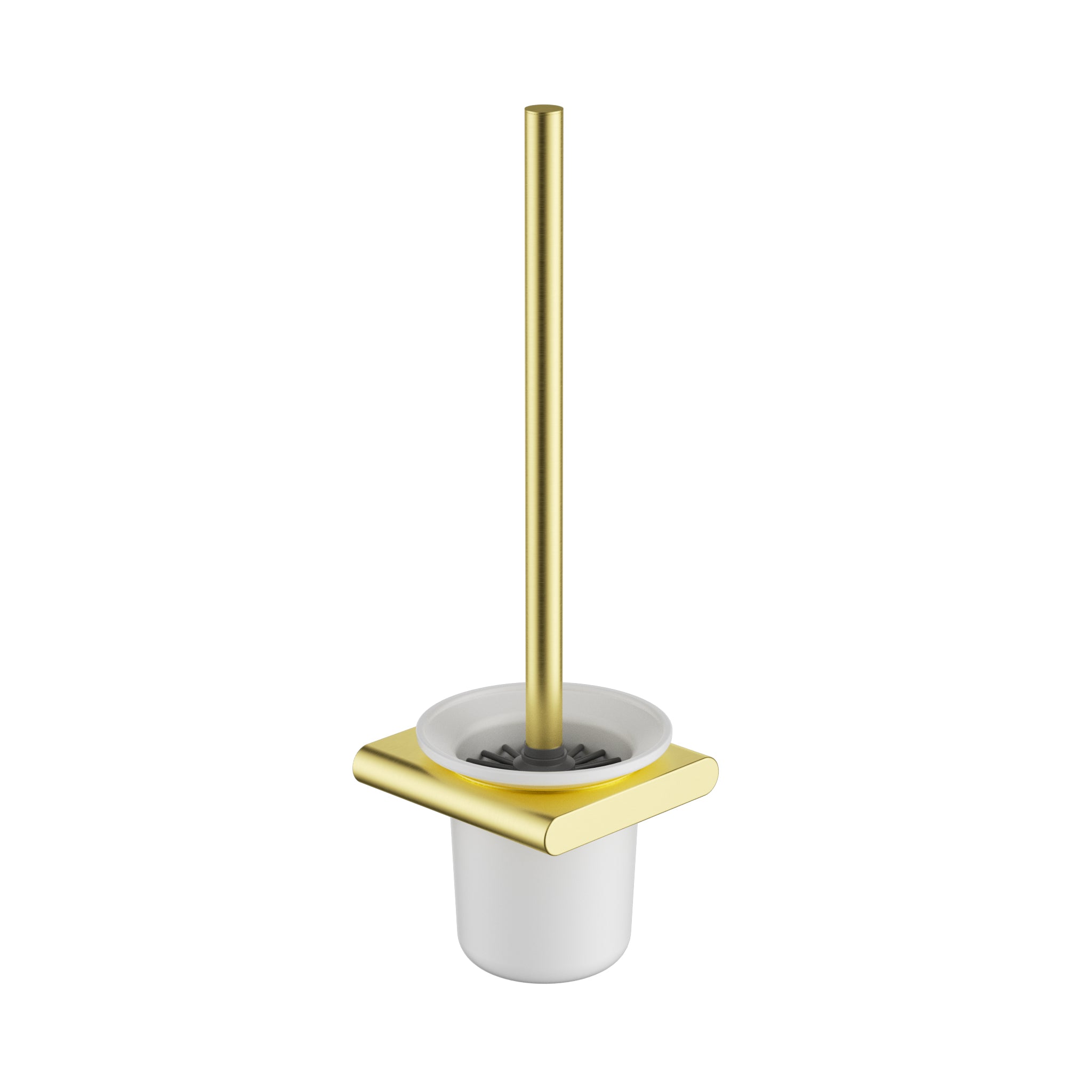 Brushed Gold Cora Toilet Brush and Holder Set