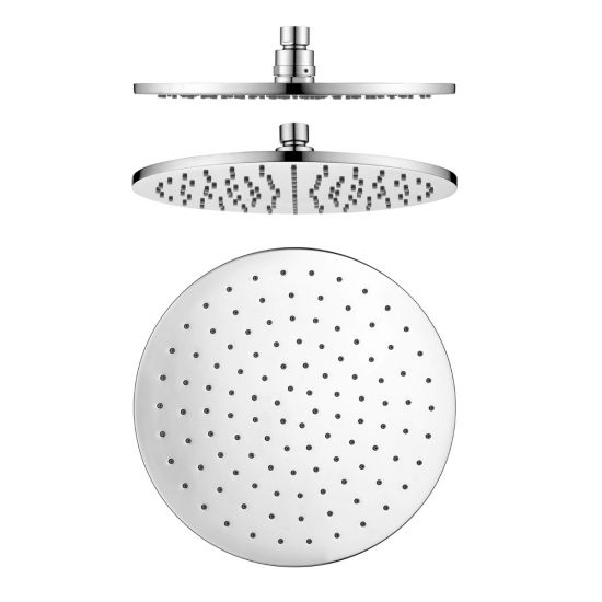Hot Deal! 250mm Polished Chrome Solid Brass Round Rainfall Shower Head for Luxury Bathrooms