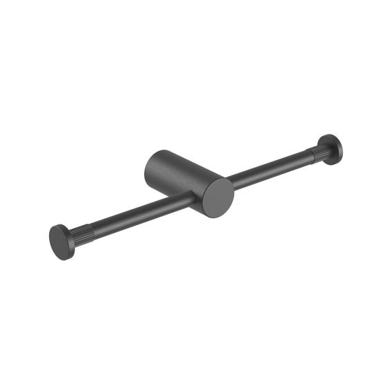 Stylish Brushed Gun Metal Double Toilet Paper Holder by CADDENCE
