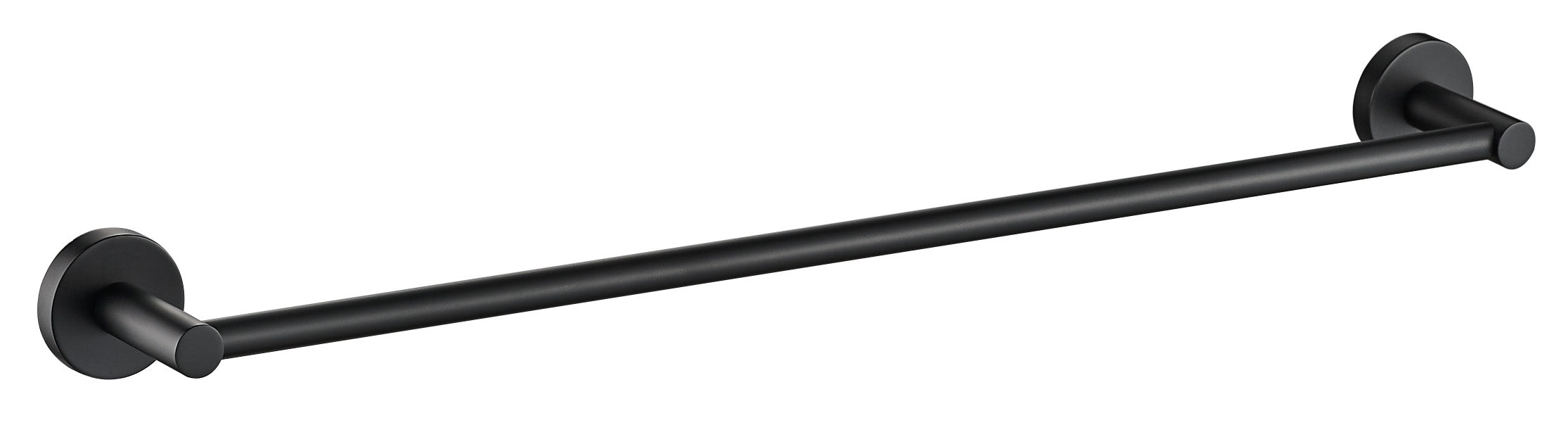 Otus 750mm Matte Black Single Round Towel Rail - 7-Year Warranty