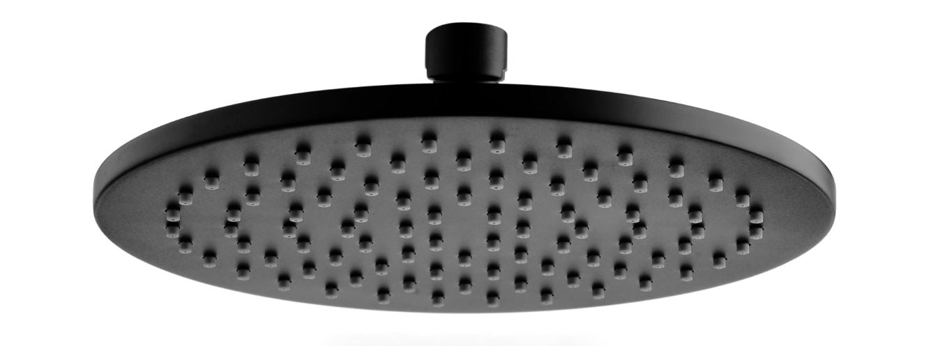 Hot Sale! 200mm Cora Matte Black Overhead Round Shower Head