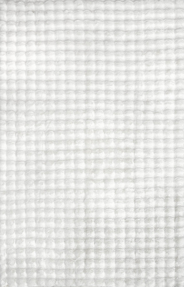 Machine Washable Bubble White Rug - A Tactile and Practical Luxury