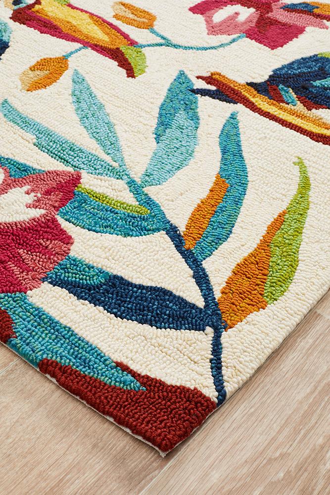 Hot Deal! Copacabana Toucan Tropical Indoor-Outdoor Cream Rug