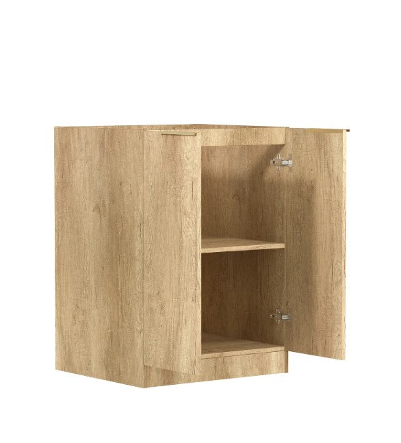 Byron Moisture-Resistant Natural Oak Laundry Base Cabinet (632x584x880)