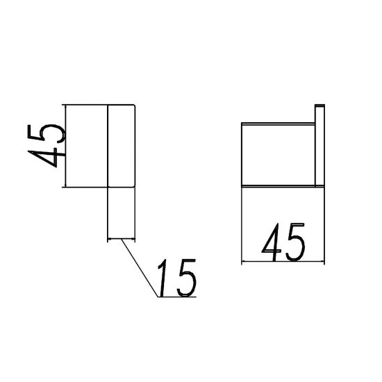 Elegant Chrome-finished Square Single Robe Hook Made of Durable 304 Stainless Steel