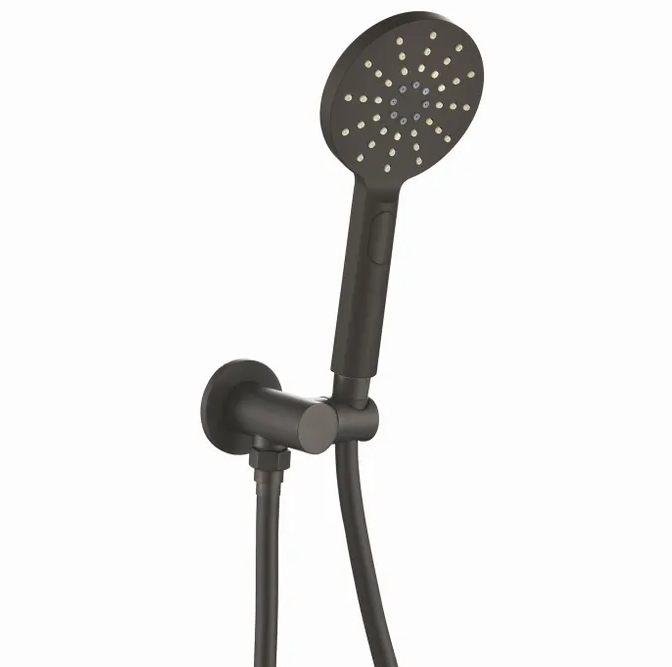 Hot Deal! PAVIA Gun Metal Round Handheld Shower Set