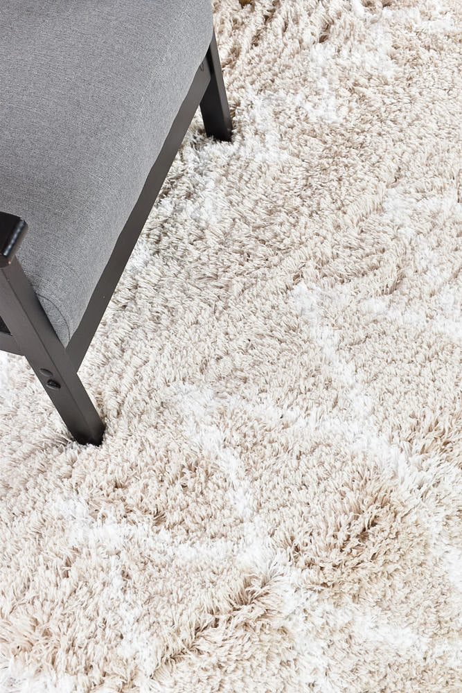 Stylish Cobi Beige 8746A Rug with 60mm Thick Pile
