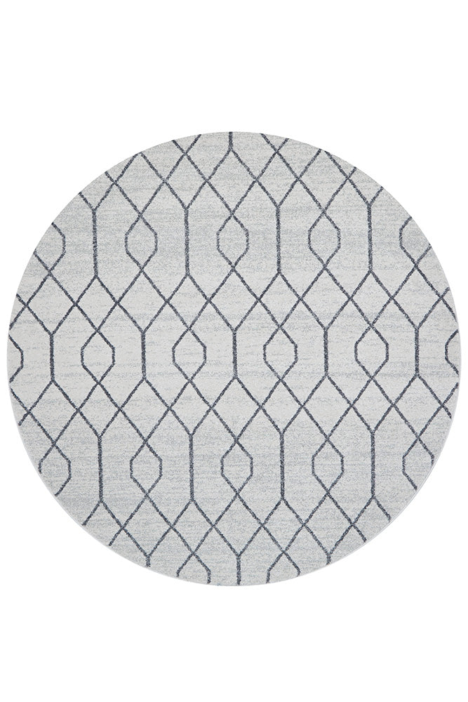 Paradise Hailey Round Rug with Light Cream Tones and Distinctive Design