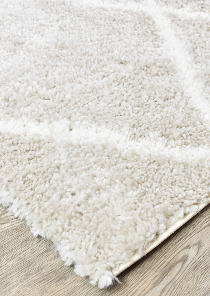 Hot Sale! Cream Beige Palermo Shaggy Machine - Made Rug 1562A for Home Decor