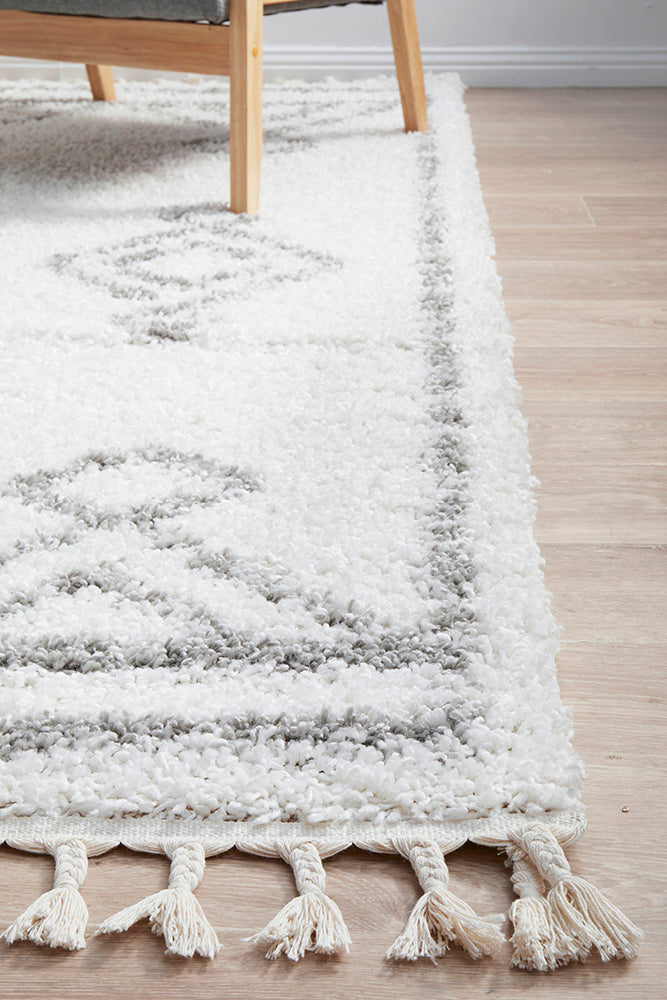 Exclusive Casablanca Temara White Rug - Ideal for High Traffic Areas