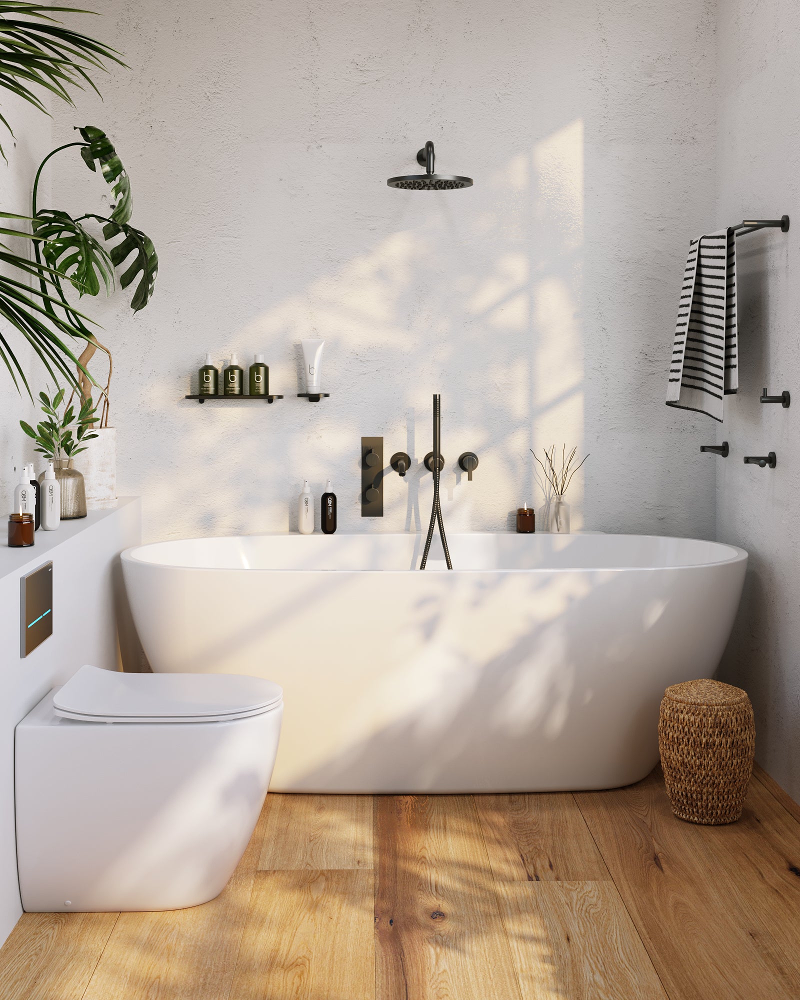 PALERMO High - Quality Freestanding Non - overflow Bathtub Available in 1650mm and 1750mm Sizes