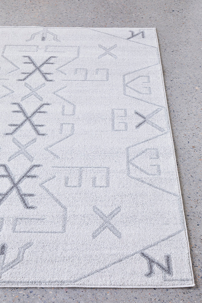 Modern Grey Paradise Cala Power Loomed Rug from Turkey