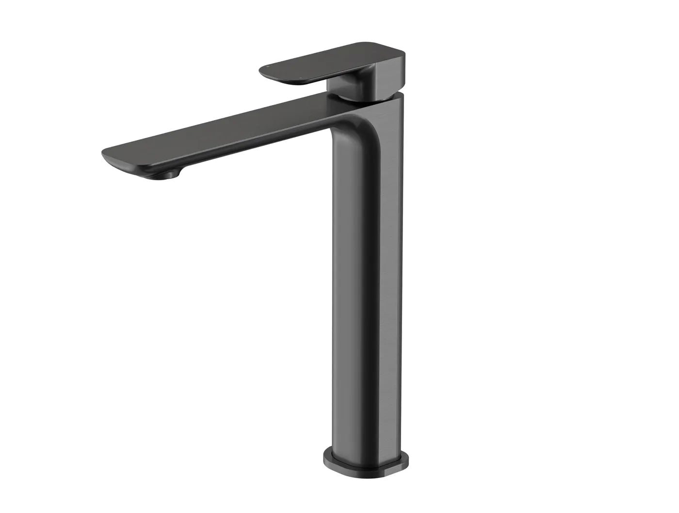 Oskar Brushed Gun Metal Tall Basin Mixer with Durable Finish