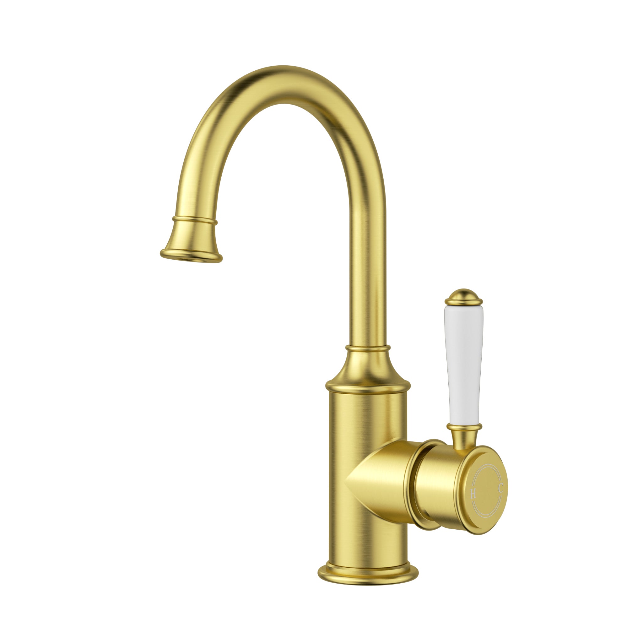 Hot Deal: Brushed Gold Clasico Gooseneck Basin Mixer